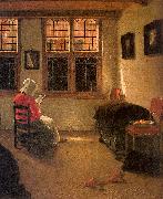 Pieter Janssens Elinga Woman Reading_l Sweden oil painting artist